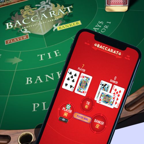 Baccarat on a phone screen