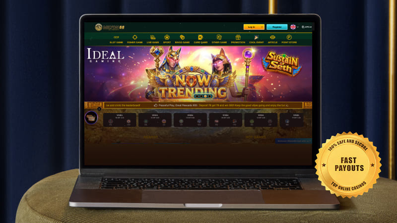 Milyon88 Casino on a laptop screen