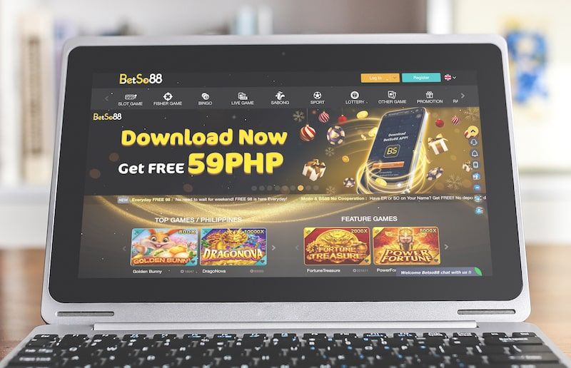 Betso88 Casino on a laptop screen