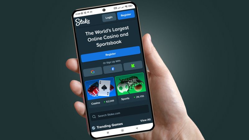 Stake Casino on a phone screen