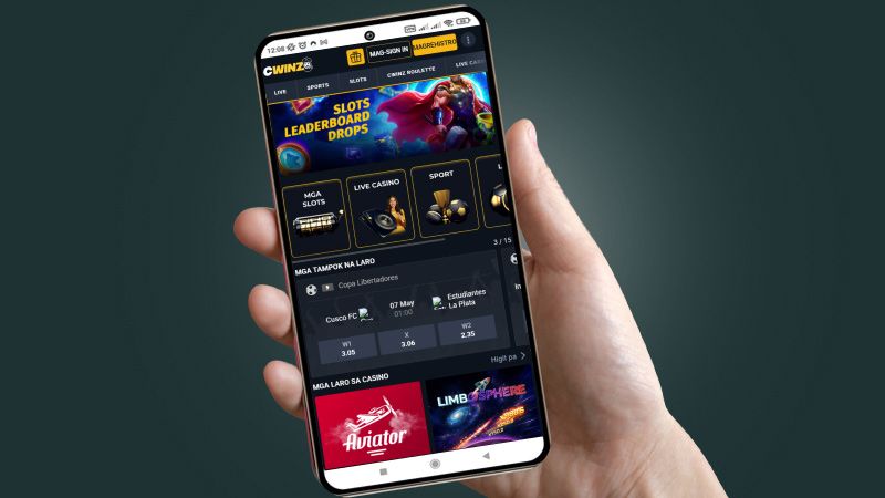 Cwinz Casino on a phone screen