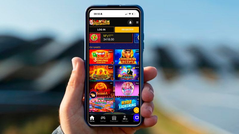 Pgasia Casino on a phone screen