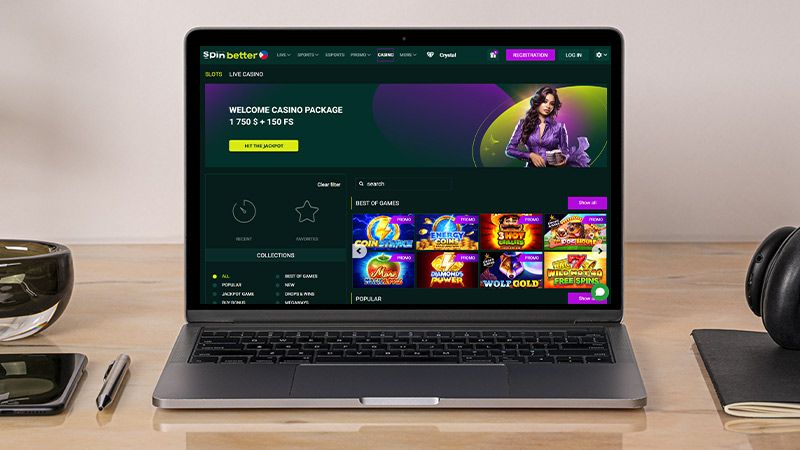 SpinBetter Casino on a laptop screen