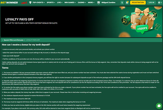 BetWinner casino Loyalty Program