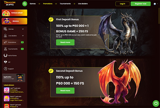 DragonSlots promo page