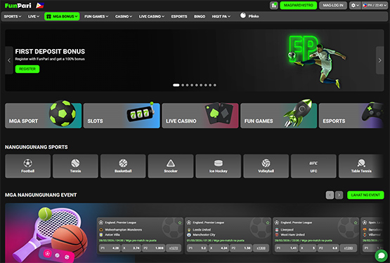 FunPari casino main page