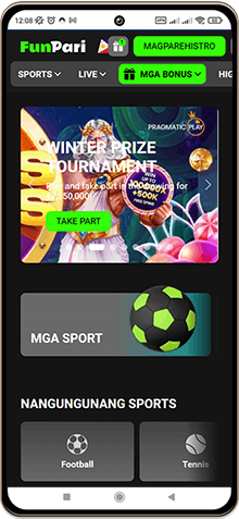 Mobile screenshot of the FunPari Casino main page