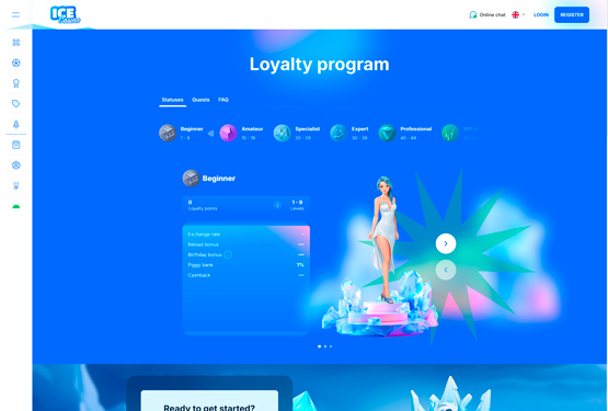 Ice casino vip page