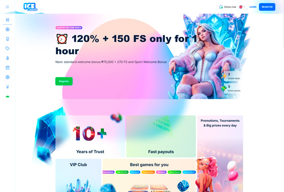 Ice casino main page