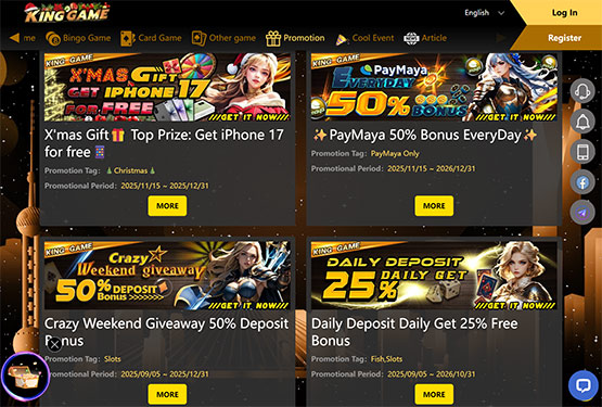 KingGame promo page
