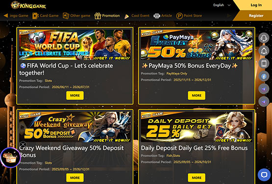 KingGame promo page