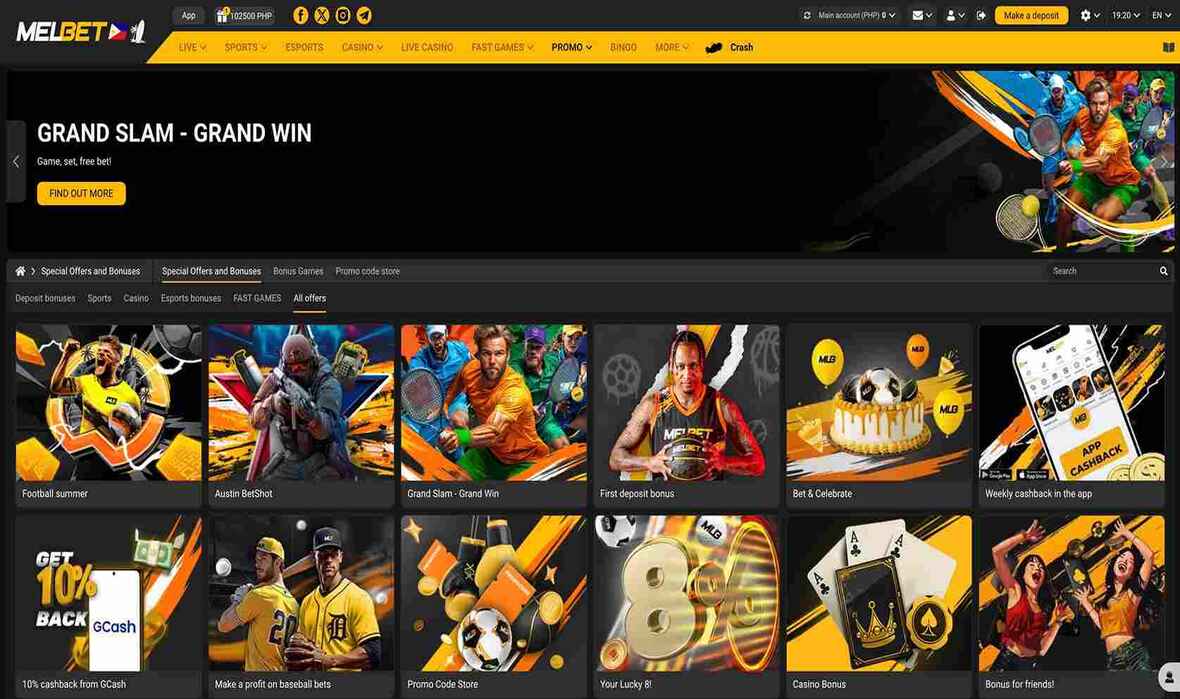 MelBet promo page