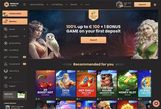 National casino main page