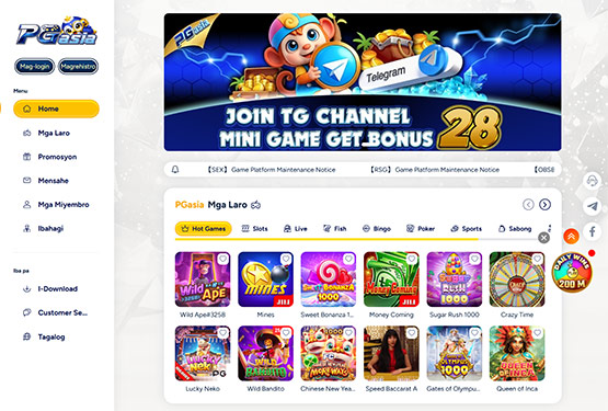 PGasia casino main page
