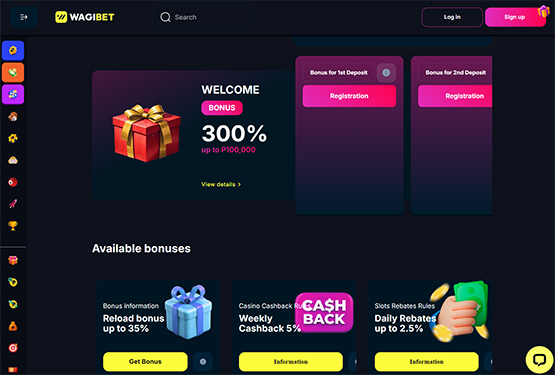 Wagibet promo page