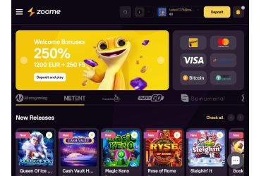 Zoome Casino – main page