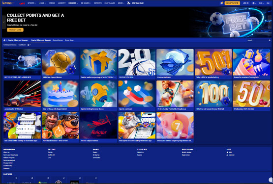 SapphireBet Casino Promotions Page