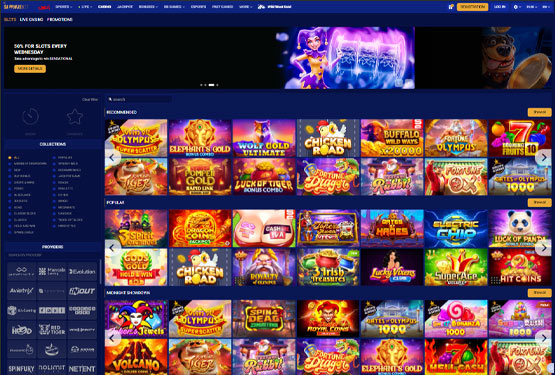 SapphireBet Casino Main Page