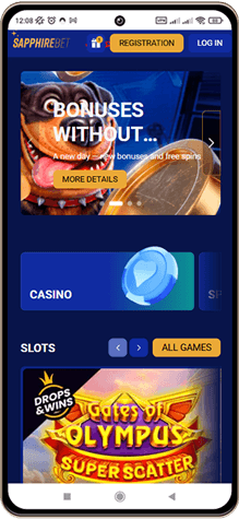 SapphireBet Casino mobile app