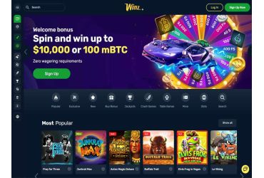 Winz.io Casino - lobby
