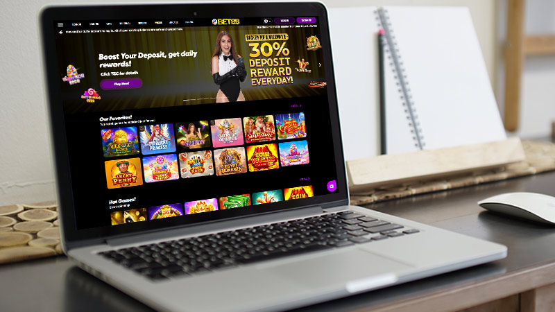 Bet88 Casino on a laptop screen