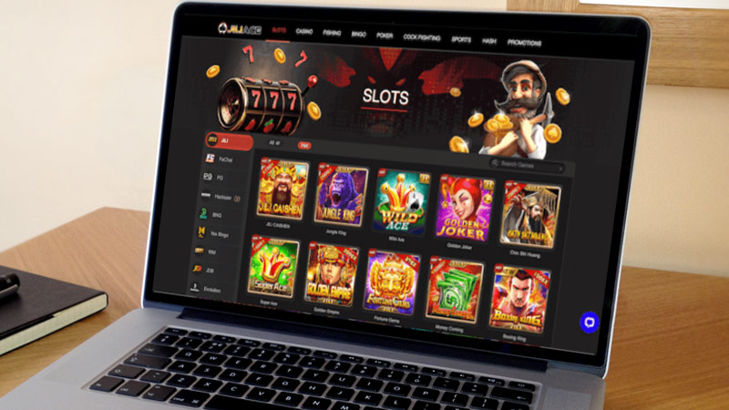 Jiliace Casino on a laptop screen