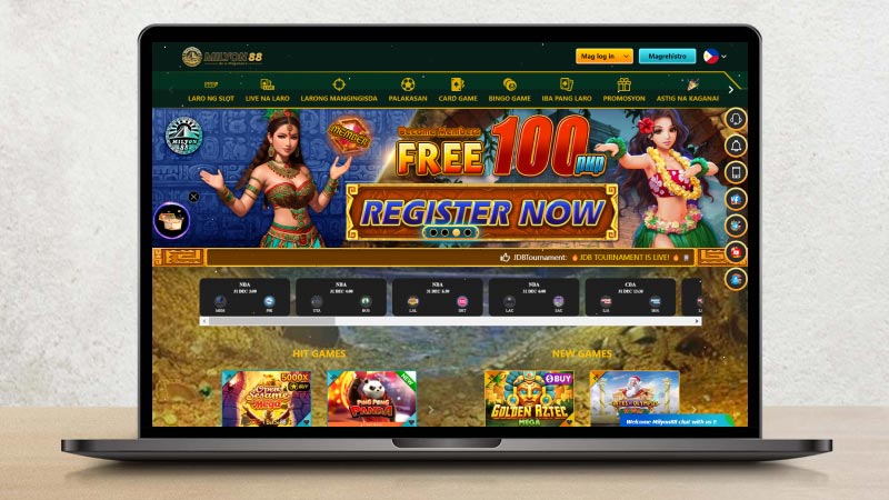 Milyon88 Casino on a laptop screen