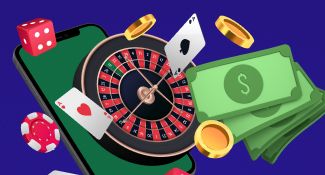 Roulette wheel and money