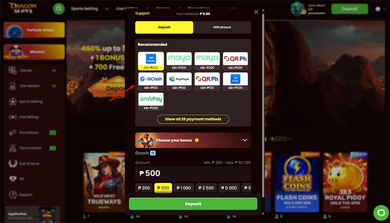 How to make a deposit using GCash