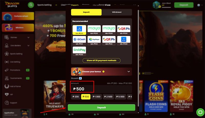How to make a deposit using GCash