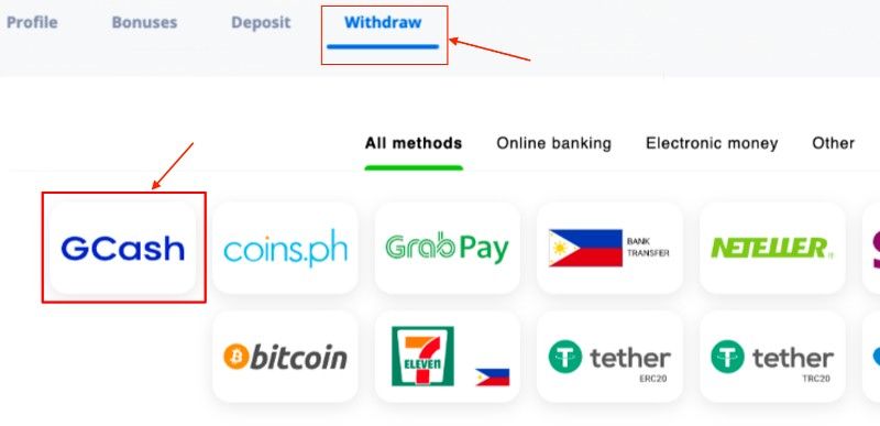 How to Withdraw Money from GCash step 1