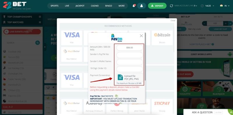 PayTM Guide: How to deposit to a casino