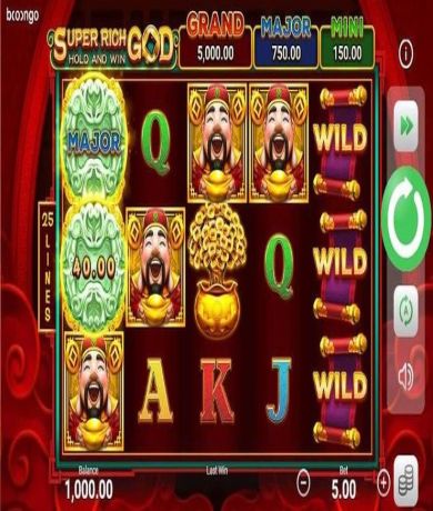 Play in Super Rich God Hold and Win slot online from Booongo for free now | Ecasinos.ph