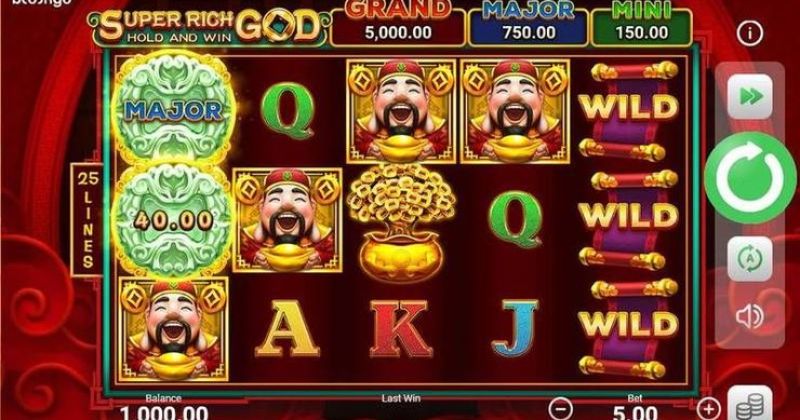 Play in Super Rich God Hold and Win slot online from Booongo for free now | Ecasinos.ph